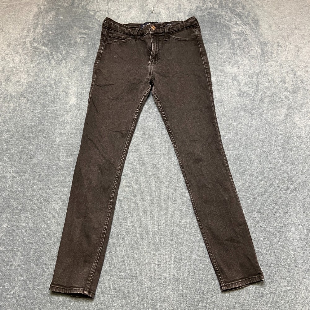 Hollister High Rise Super Skinny Jeans Womens 7S 28x28 Black Classic Stretch